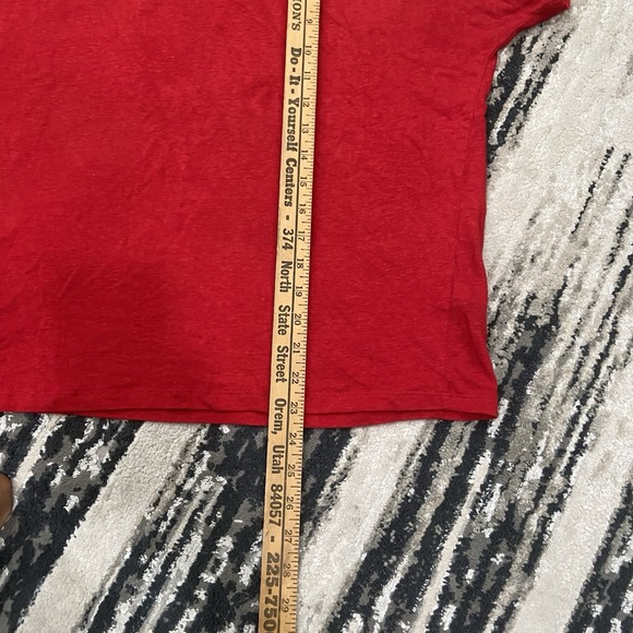 Lauren Ralph Lauren‎ Women's Shirt Large Green Label Red Lace-Up Ribbed - Picture 4 of 7